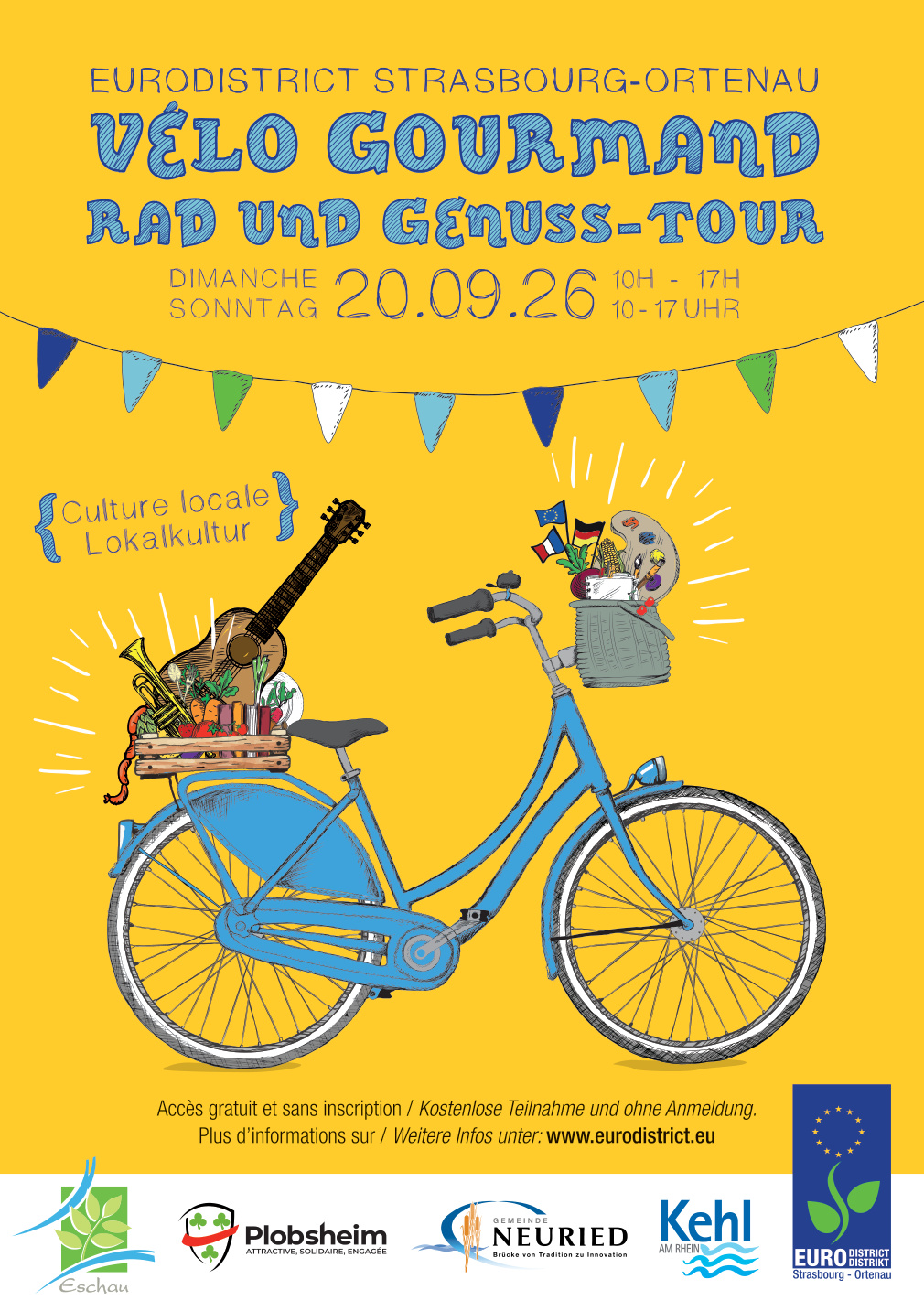 Flyer zur Eurodistrict Rad- und Genuss-Tour 2026